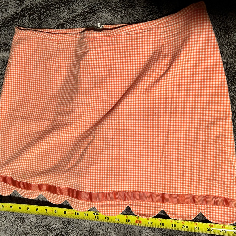 Orange White Skort Sz 16